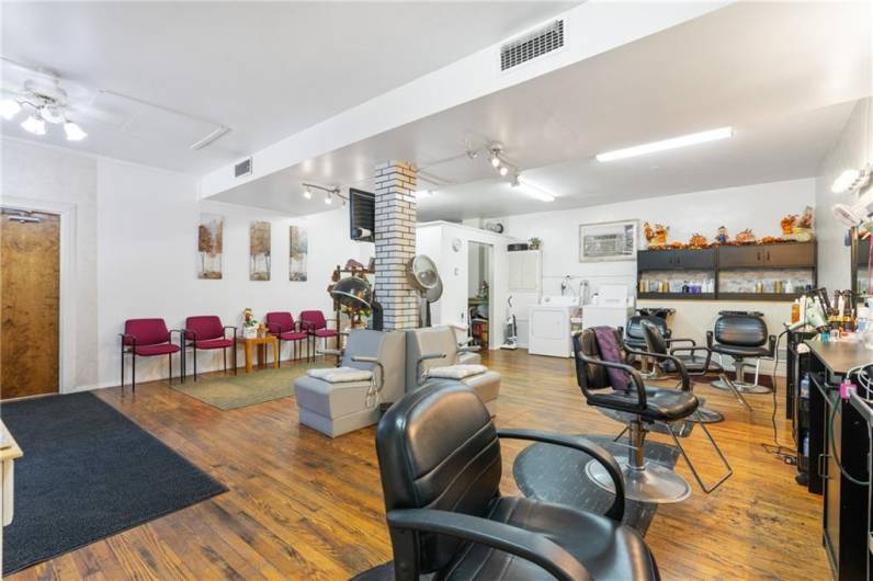 Currently used as a Salon on one side of 1st floor