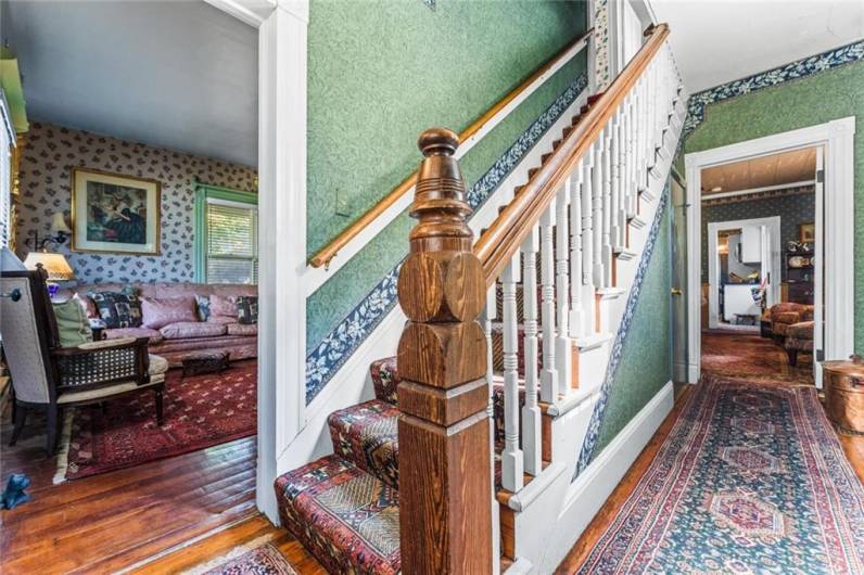 Original Staircase & hardwood floors