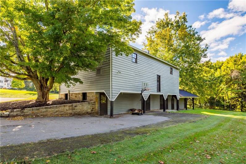 Lower level of the barn for extra storage