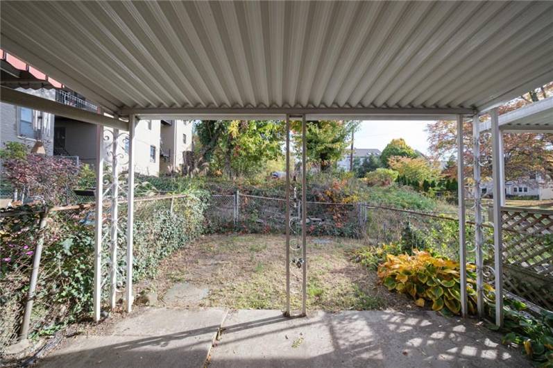 Back porch is a patio.