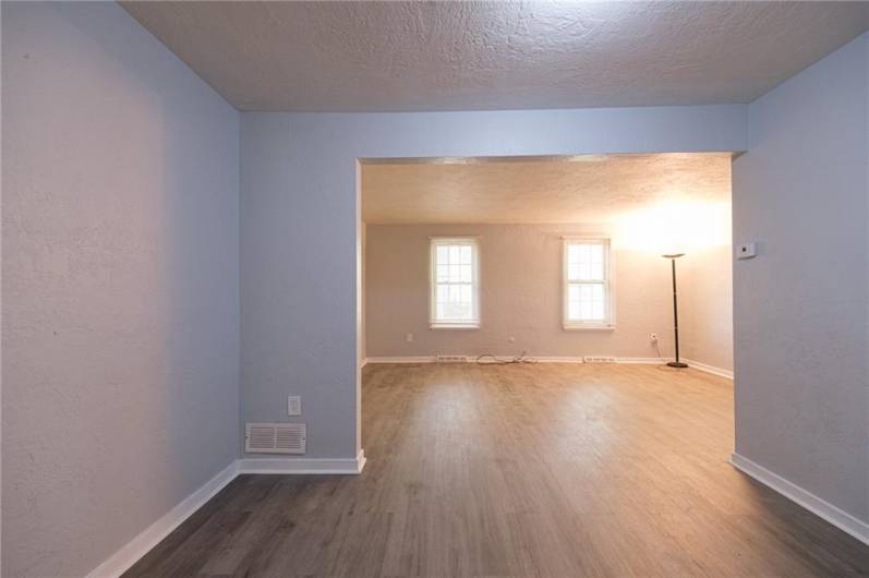 Dinning room is 11X7 and right next to kitchen.