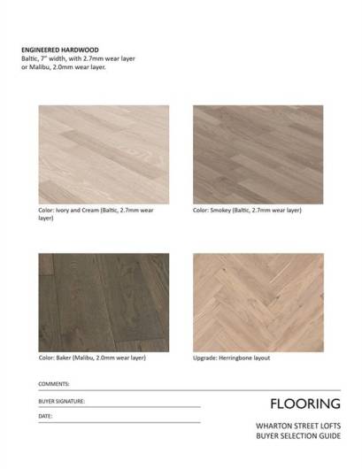 Included flooring options