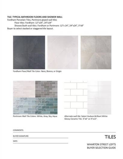 Bathroom tile layout options