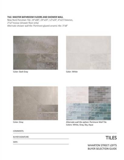 Bathroom tile options