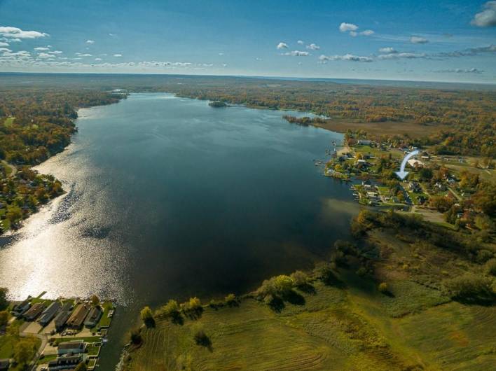 Amazing aerial view of Conneaut Lake!