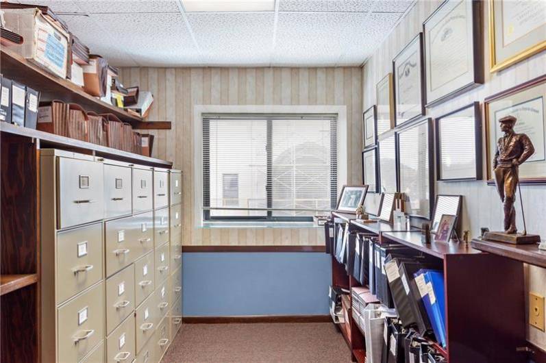 Second floor hallway/office storage