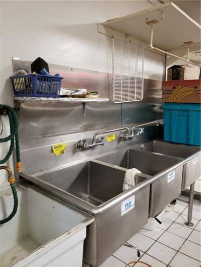 Stainless Steel Triple Bowl Sink Unit