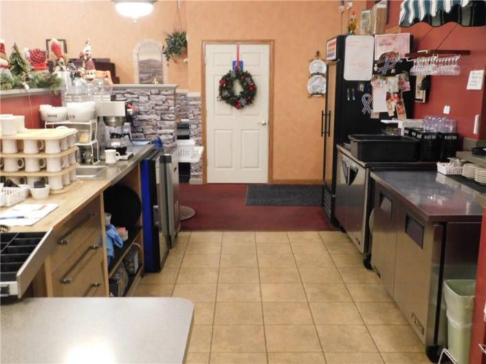 GALLEY AREA FOR EMPLOYEES/SERVERS/FOR DRINKS AND ORDER PICK UP