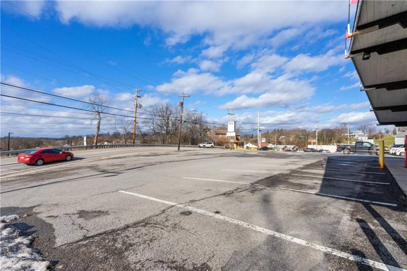 Parking at the street area (approx 120' frontage) and sign