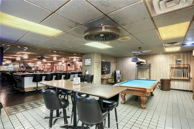 pool table area near bar main floor