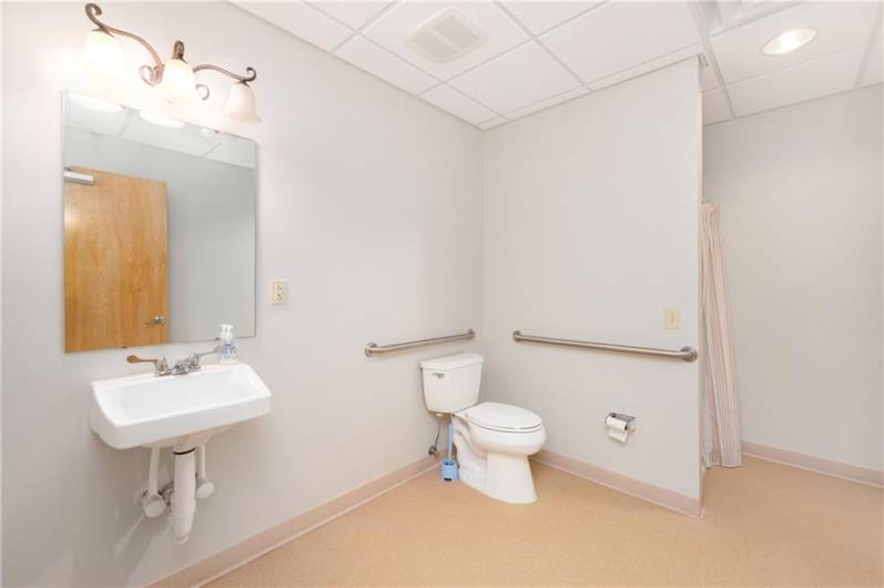 Full bathroom off of private office