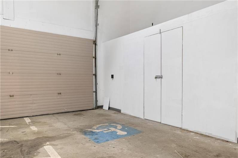 Garage with private entrance and storage