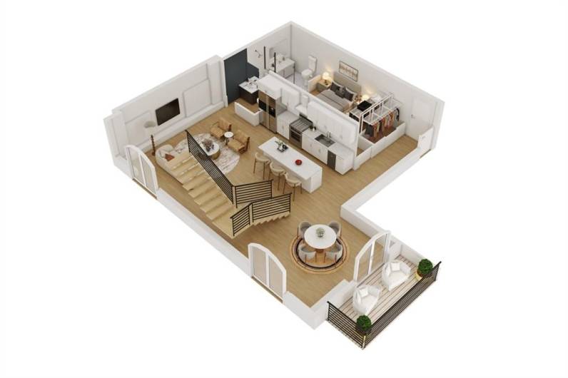 Main floor 3D floor plan