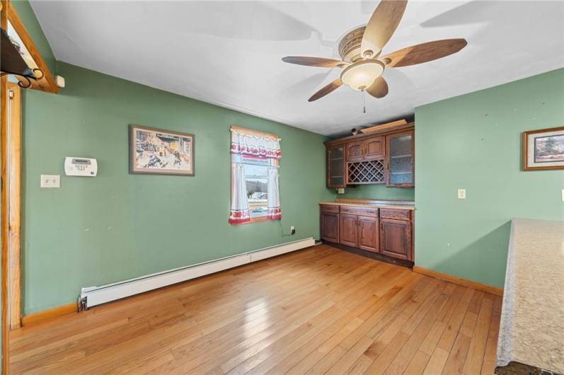 Big Area Open to Kitchen with Built in Butler Style Wall Pantry