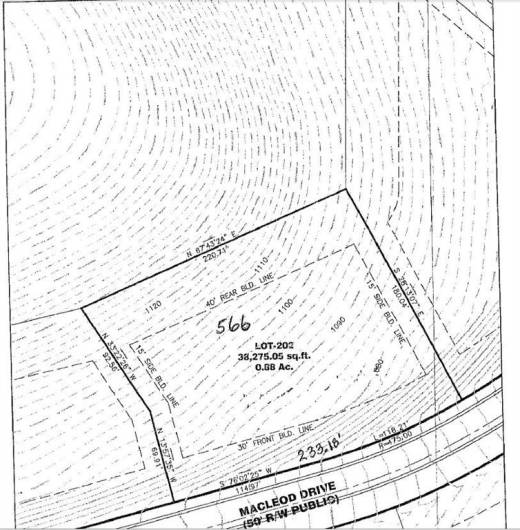 Plot plan BEFORE roads were installed.