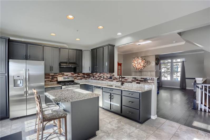 Spacious and bright kitchen is the perfect place to start your day.