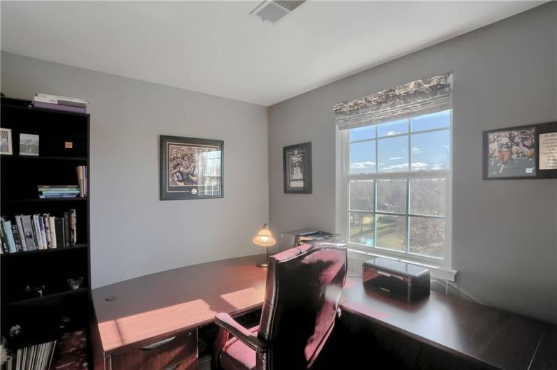 Privately situated on the fourth floor is the home office.