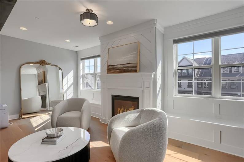 In the master suite an amazing light filled sitting room