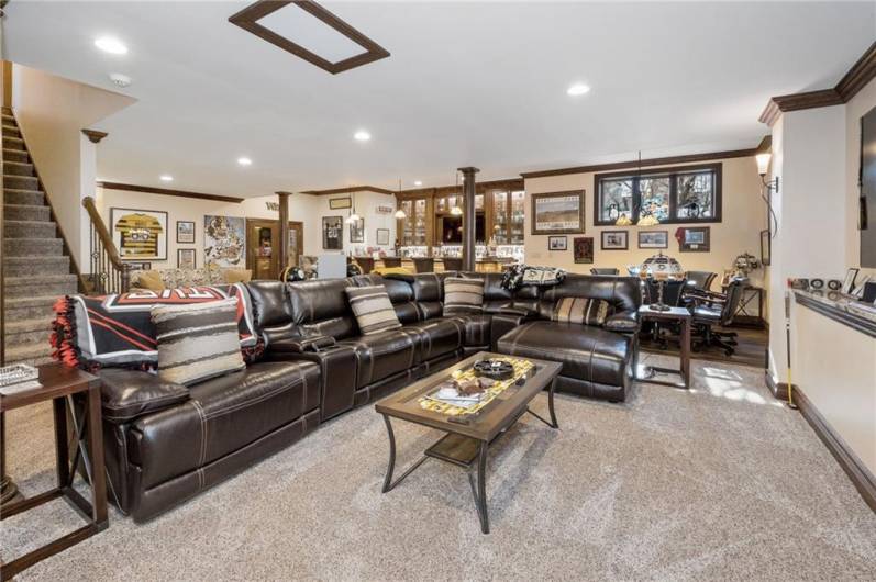 Gathering place is perfect for entertaining or watching the games!