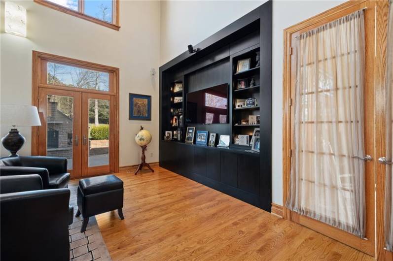 Family Room with built in cabinetry!