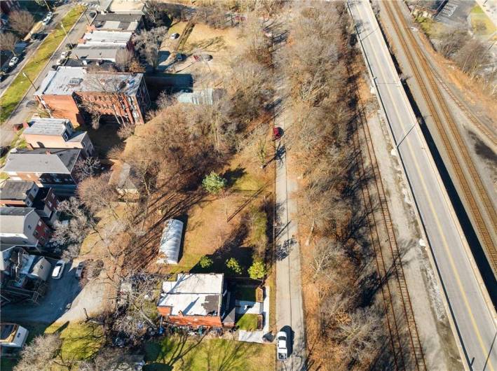 View on Simonton toward Washington Blvd, Greenhouse starts 6730 Simonton