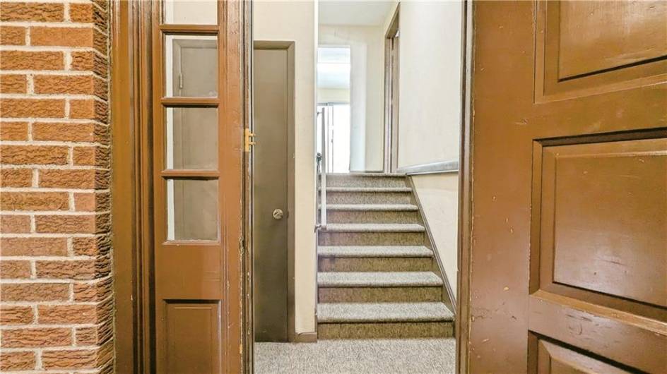 Interior Entrance to the Second Floor Offices from below