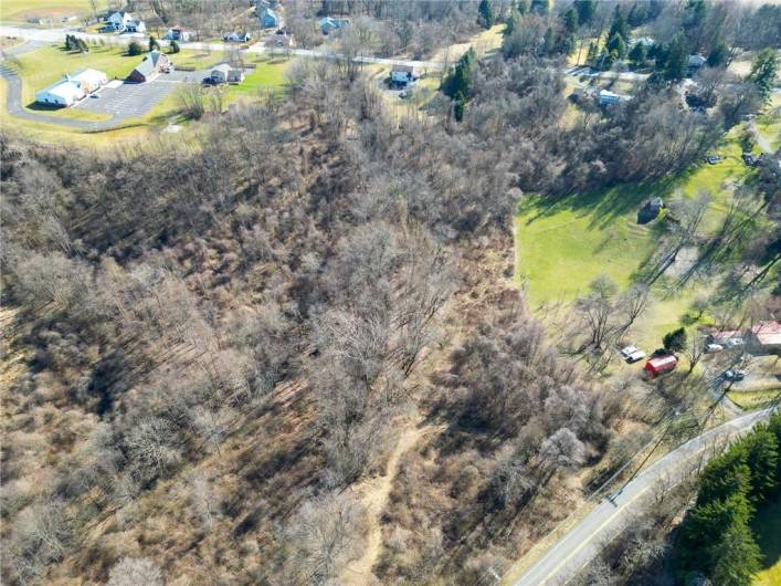 State Rd. Parcel to left of road