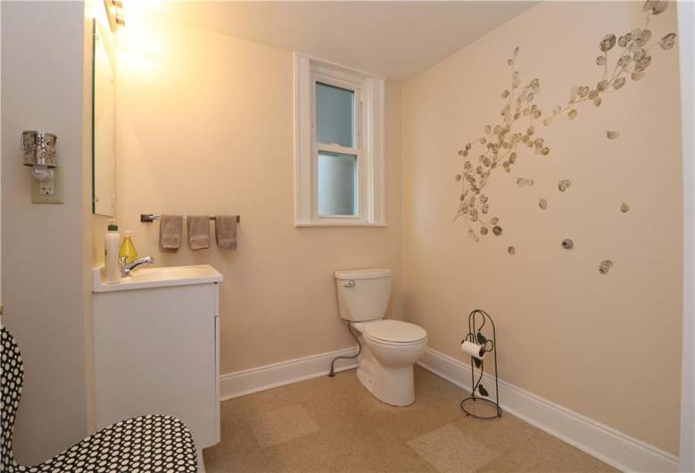 1st floor powder room off the foyer.