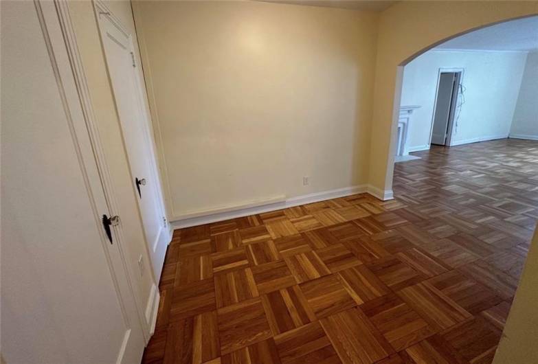 Bonus entry room with two closets. Also great for an office/gym/mudroom