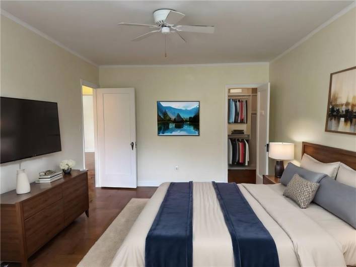 Virtually staged second bedroom