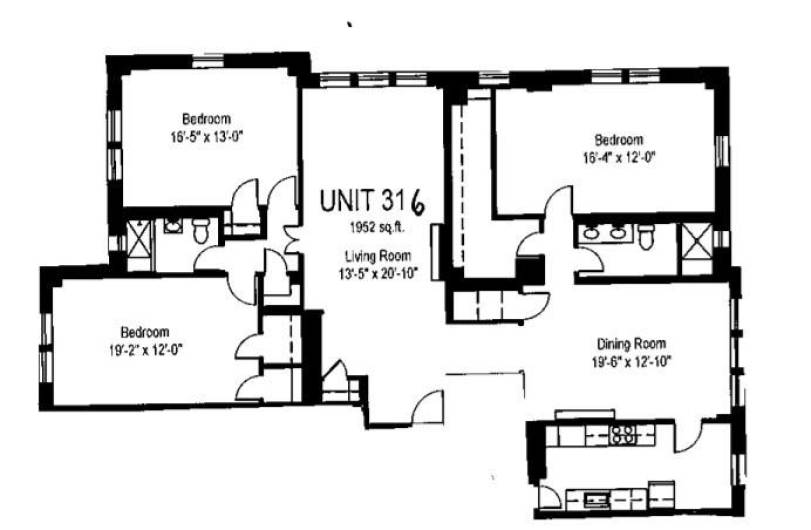 Floor Plan. Please note that pictures are of a similar unit