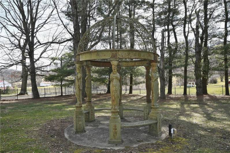 Gazebo in Garden Area in Front of Home