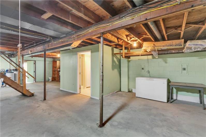 The high ceilings make the basement an easily finishable space!