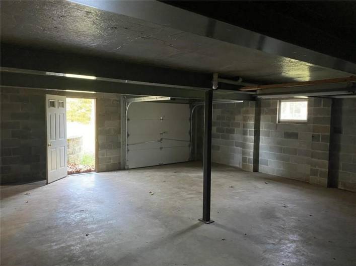 Full basement under garage