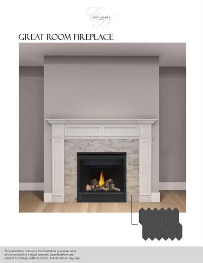 *Actual projected design finishes Fireplace