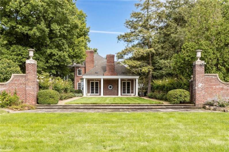 Historic Gardens add to the charm of this home.