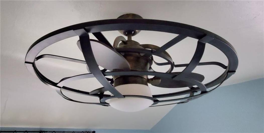 Ceiling fan with guard, third bedroom