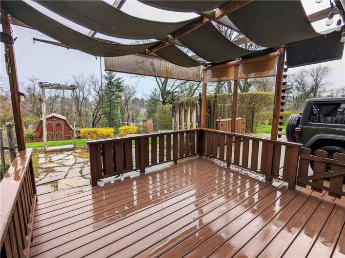 Covered area of deck