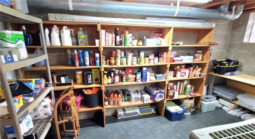 Sizable pantry storage space