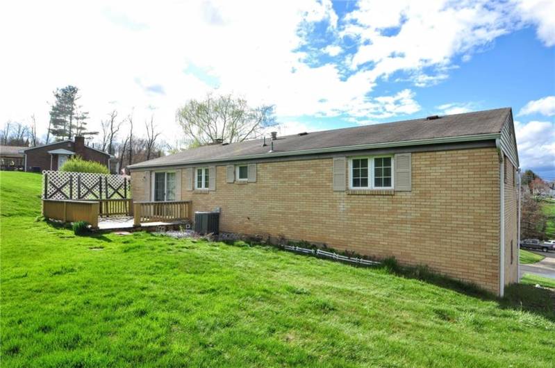 The back of the home showing the deck