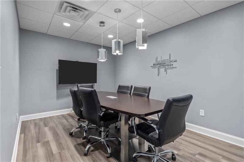 Larger office used as conference room