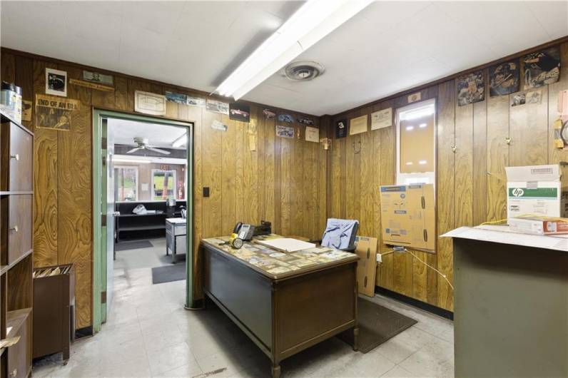 Interior office behind reception counter