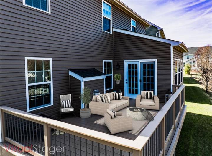 Low Maintenance Deck is large or entertaining and cook outs