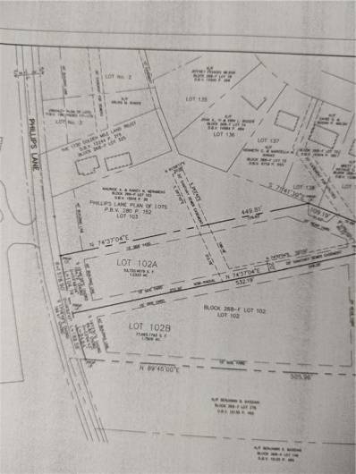 Survey of Lots 102A,102B and Lot 103
