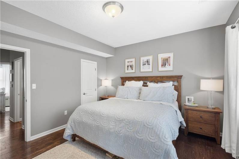 Master Bedroom boasts neutral paint and hardwood floors!