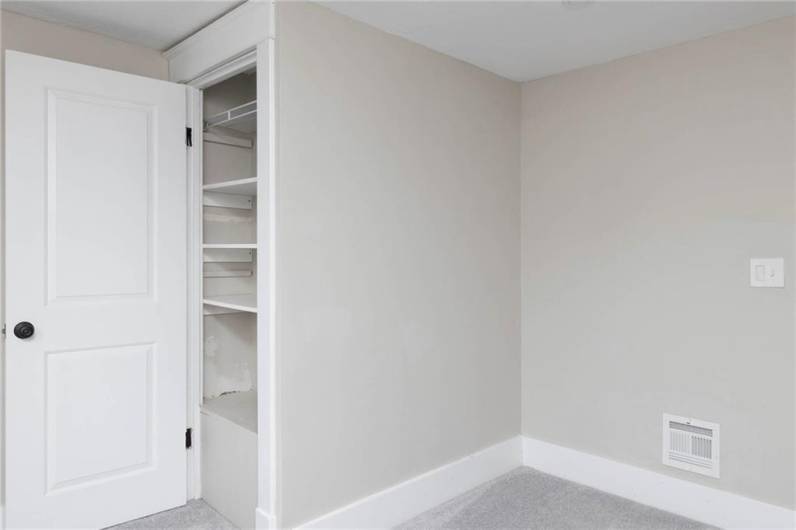 The third bedroom also provides ample storage.