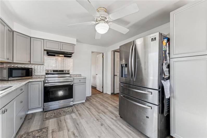 Updated kitchen with Stainless steel appliances