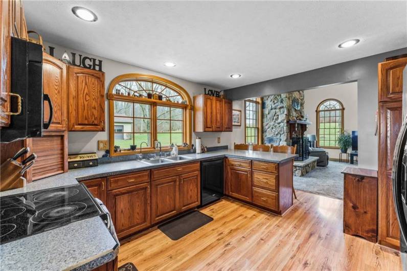 The kitchen is centrally located between the great room and dining area, all appliances are included.  There s ample counter space for cooking/baking.