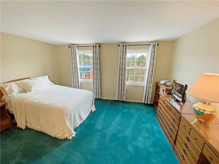 The spacious master bedroom.