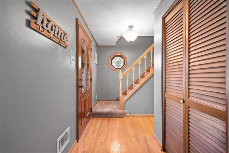 The entrance has an extra-large coat closet for all those fabulous winter coats and boots.